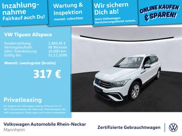 Volkswagen Leasingangebot: Volkswagen Tiguan Allspace 2.0 TDI Life DSG 7-Sitzer Navi A