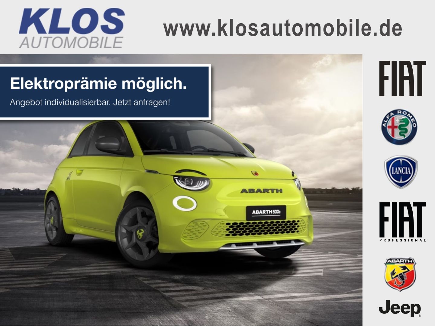Abarth 500e CABRIO 42kWh **ab 342,20€ leasen** NEUWAGEN