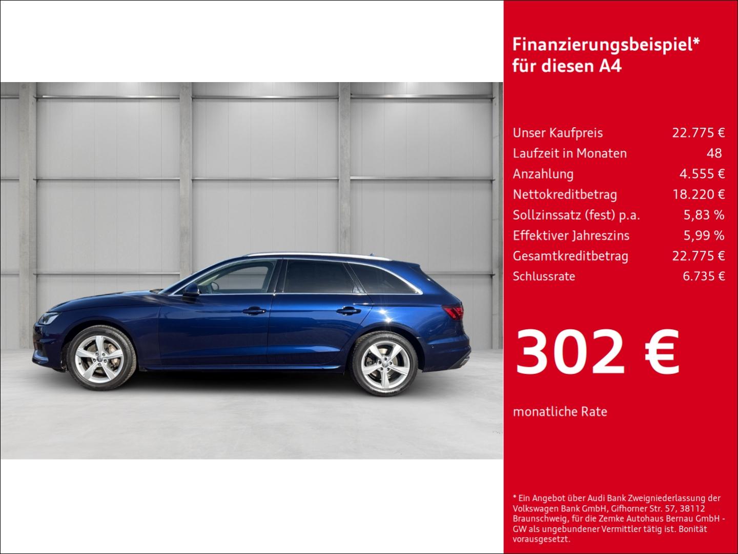 Audi A4 Avant 40 TDI S-tronic quattro advanced AHK-kl
