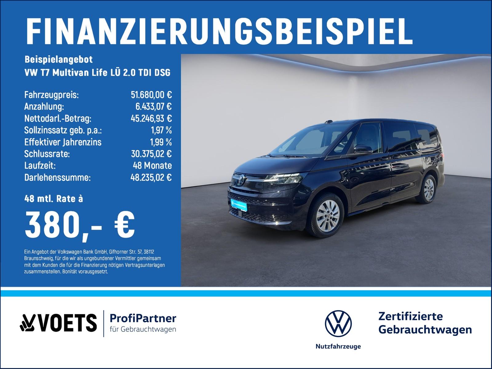 Volkswagen T7 Multivan Life LÜ 2.0 TDI DSG AreaView+AHK+LED