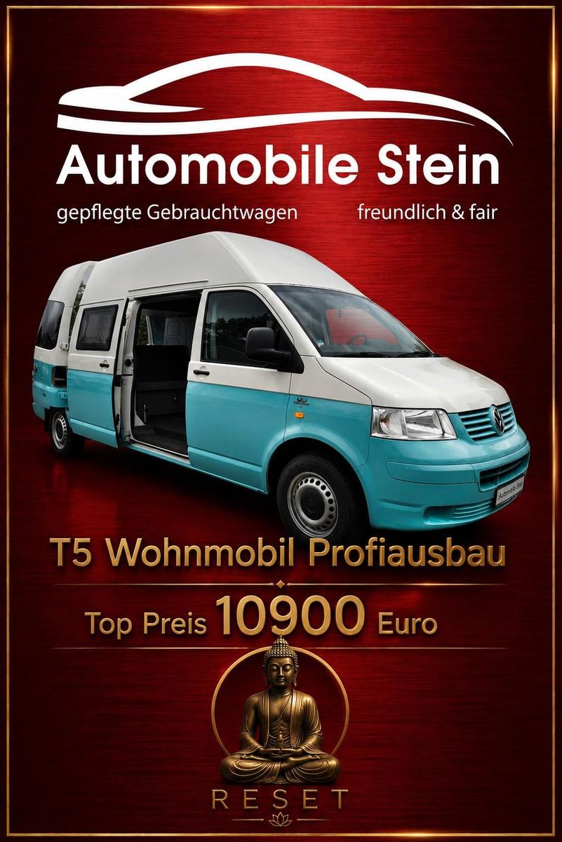 Volkswagen T5 Transporter WOHNMOBIL Kasten-Hochdach KLIMA !