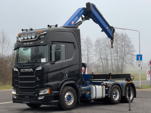 Scania R580 V8 HMF 3220-K4 Kran Funk 66 t