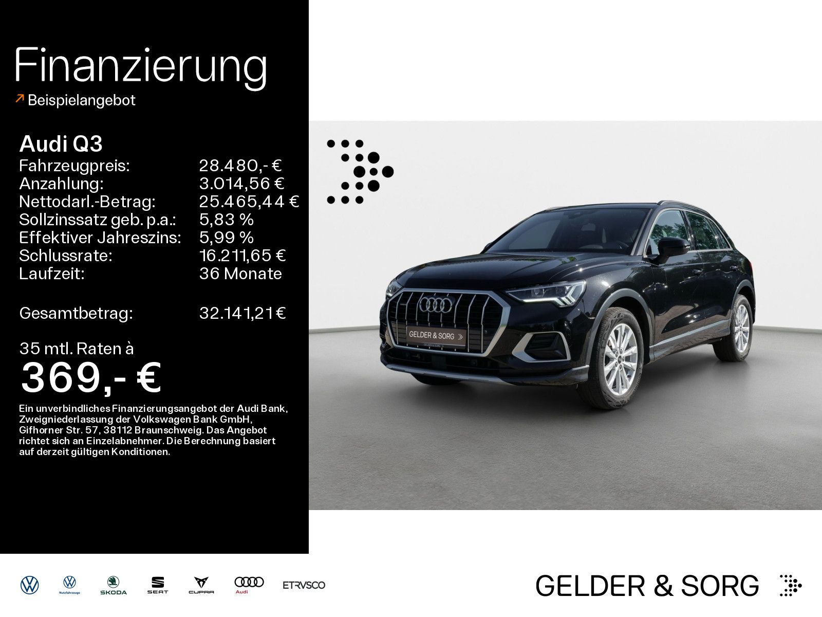 Audi Q3 35 TDI S-tronic advanced qu *AHK*LED*Virtual*