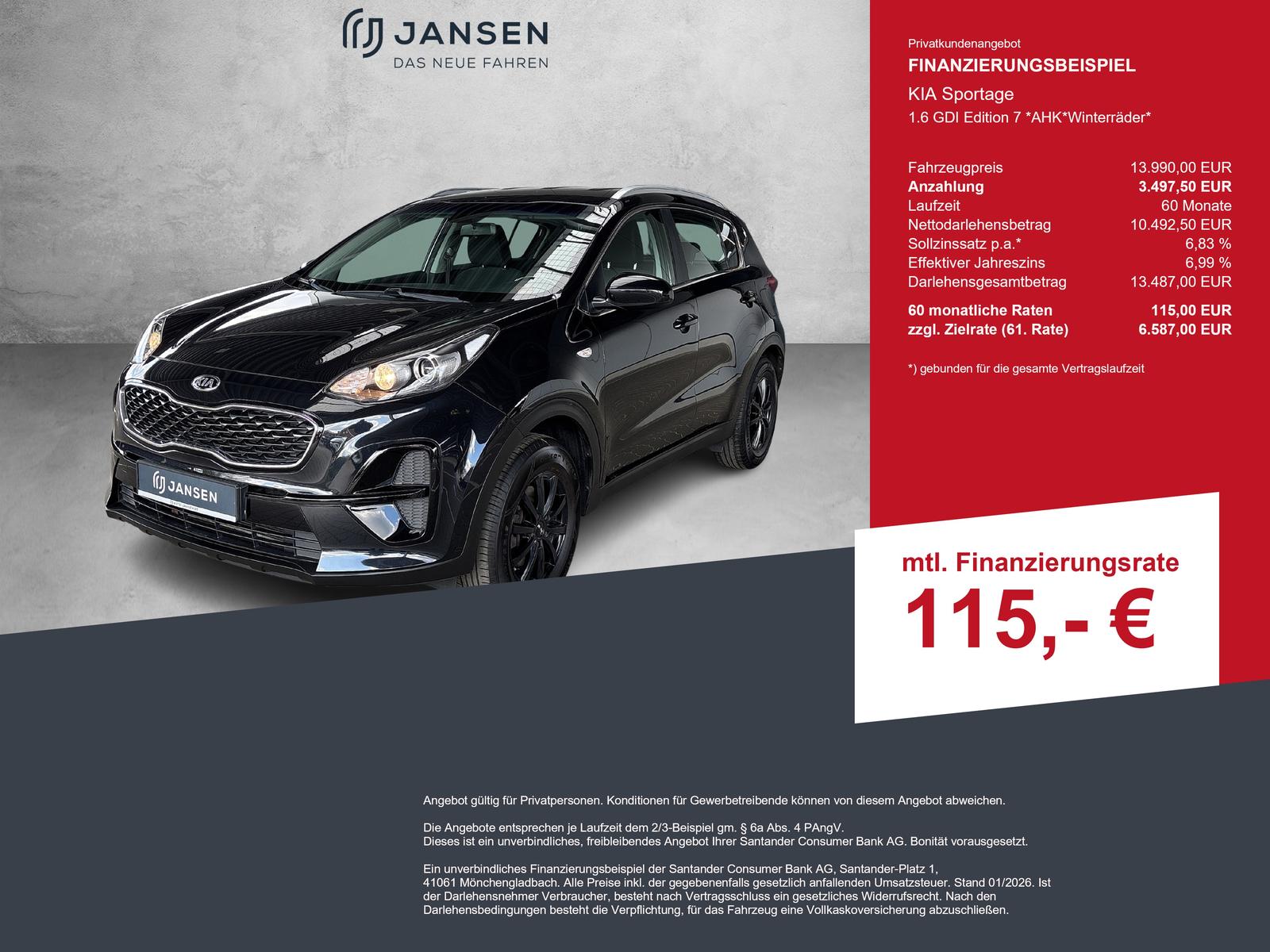 Kia Sportage 1.6 GDI Edition 7 *AHK*Winterräder*