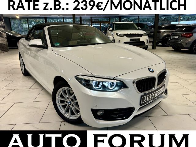 BMW 218i CABRIO AUT VOLLLEDER NAVI PDC SHZ LED