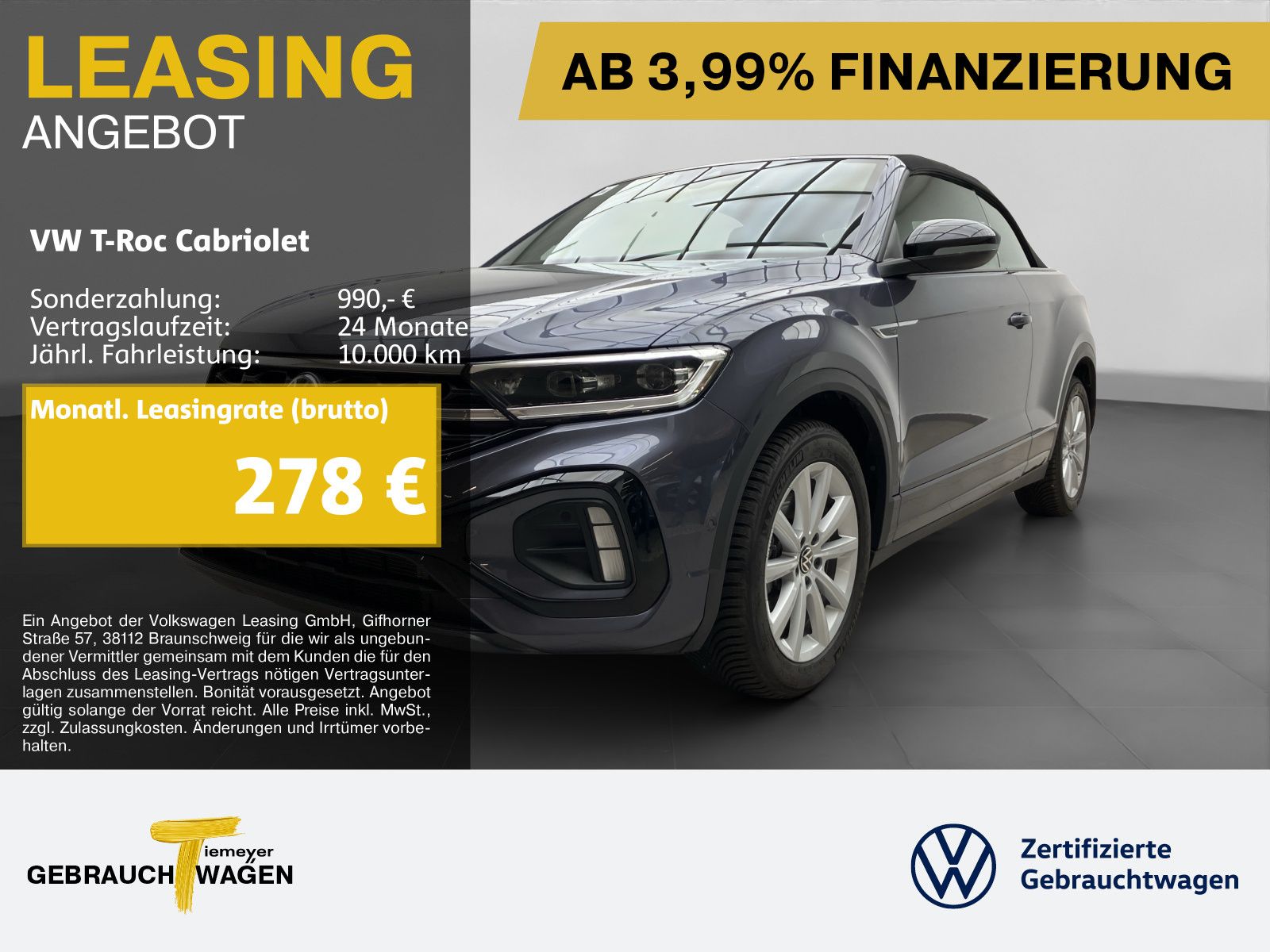 Volkswagen T-Roc Cabrio 1.5 TSI DSG R-LINE BLACK LM19 LEDER foto 1
