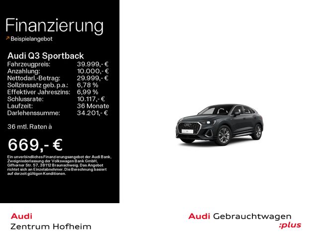 Audi Q3 Sportback 35 TFSI S line S tro*LED*Virtual*Na