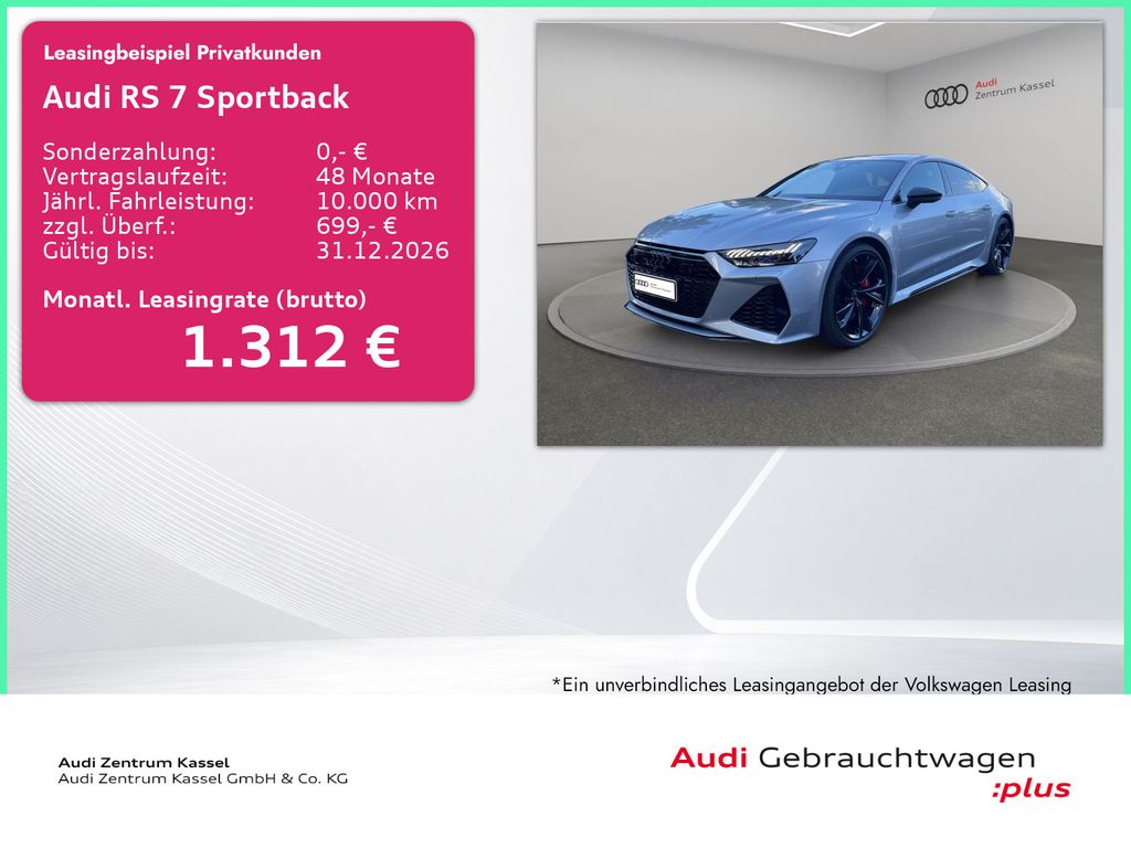 Audi RS 7 SB 4.0 TFSI quattro Laser B&O Keramik 360°