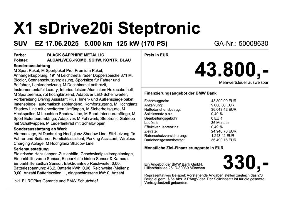 BMW X1 sDrive20i Steptronic M Sportpaket AHK imagem 3
