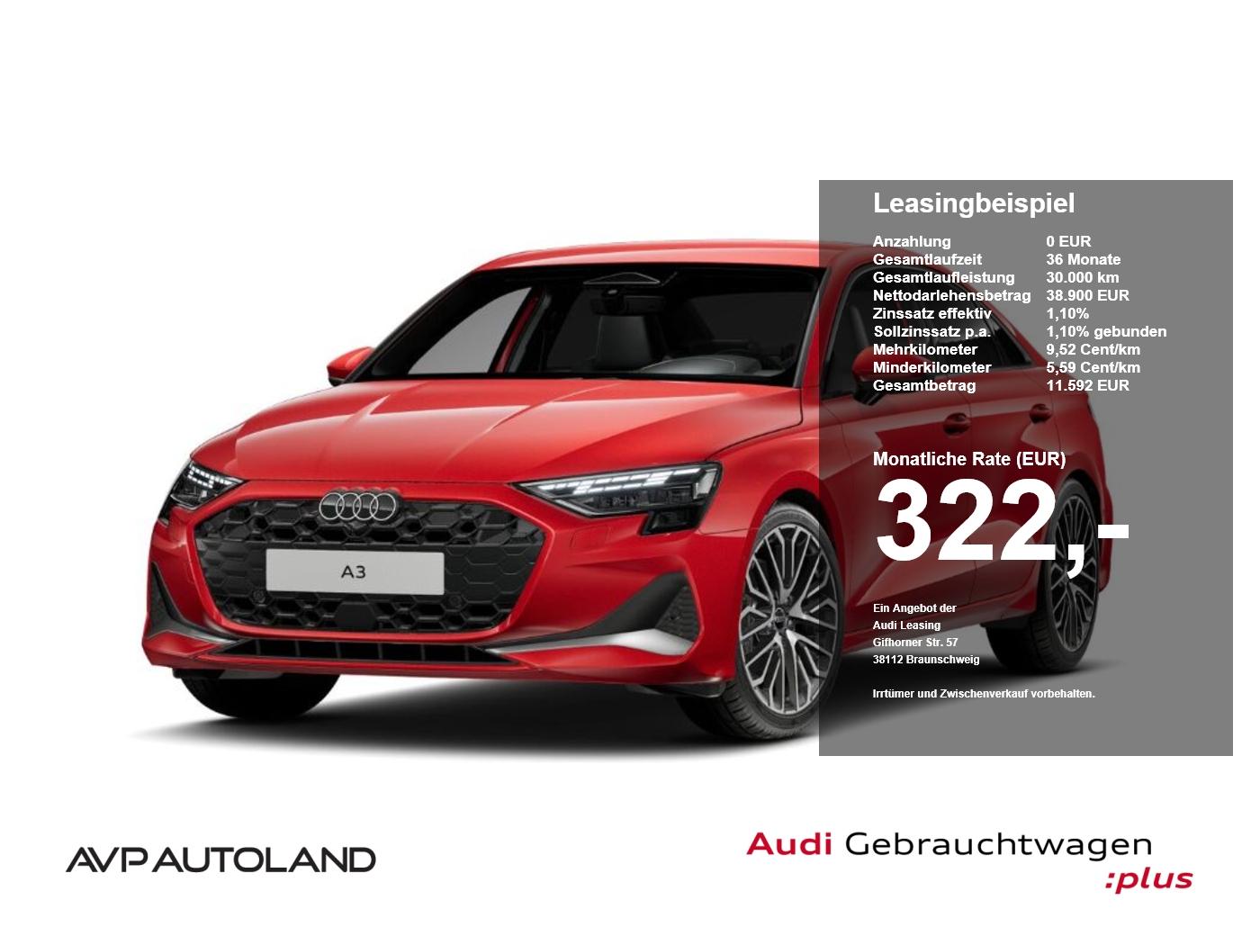 Audi A3 Limousine TFSI quattro S tr. advanced S line