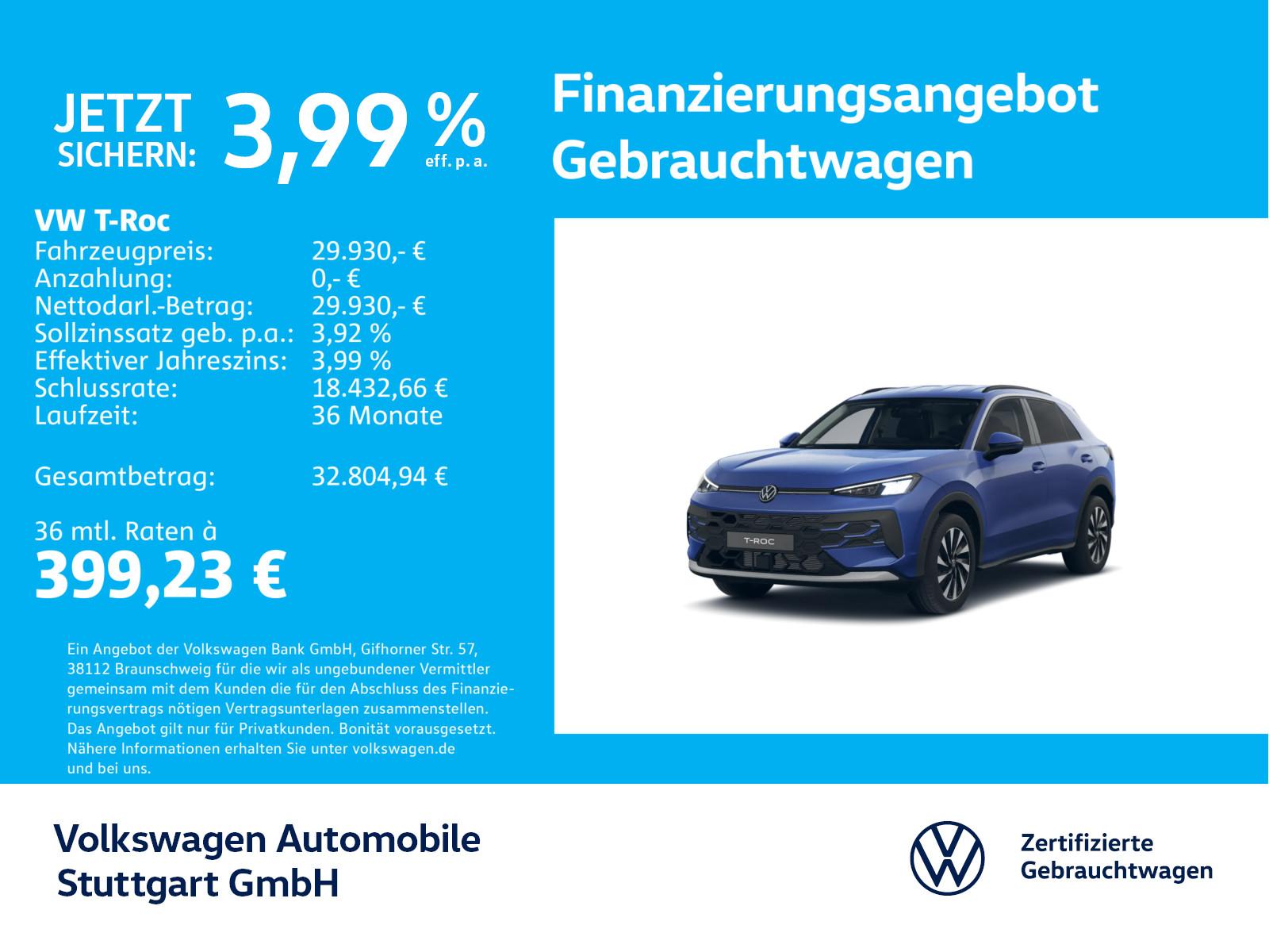 Volkswagen T-Roc Life 1.5 eTSI DSG Navi Kamera ACC LED SHZ