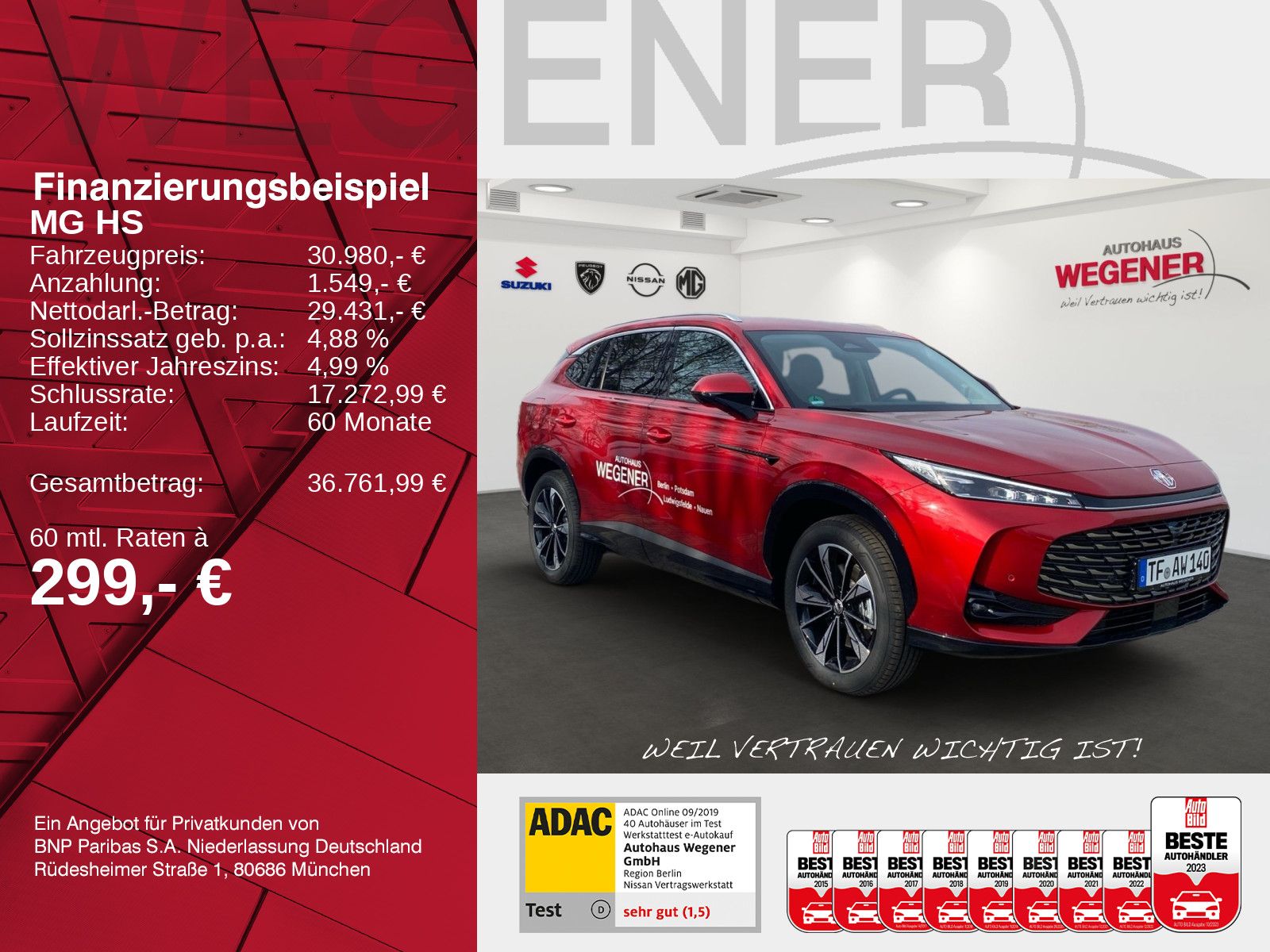MG HS 1.5 T-GDi Hybrid+ Luxury |LED|360|CarPlay|ACC imagem 2