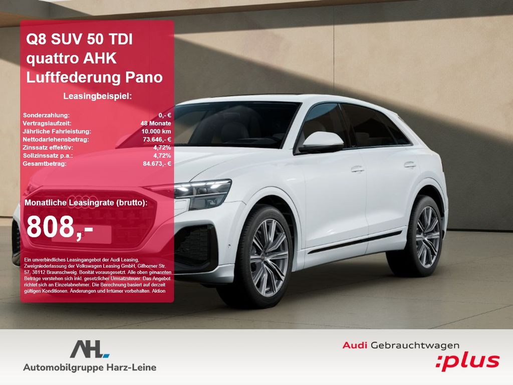 Audi Q8 SUV 50 TDI quattro AHK Luftfederung Pano 360