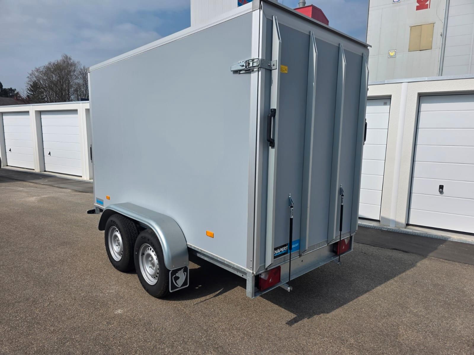 Hapert Saphire L-2 Kofferanhänger, Auffahrrampe, grau