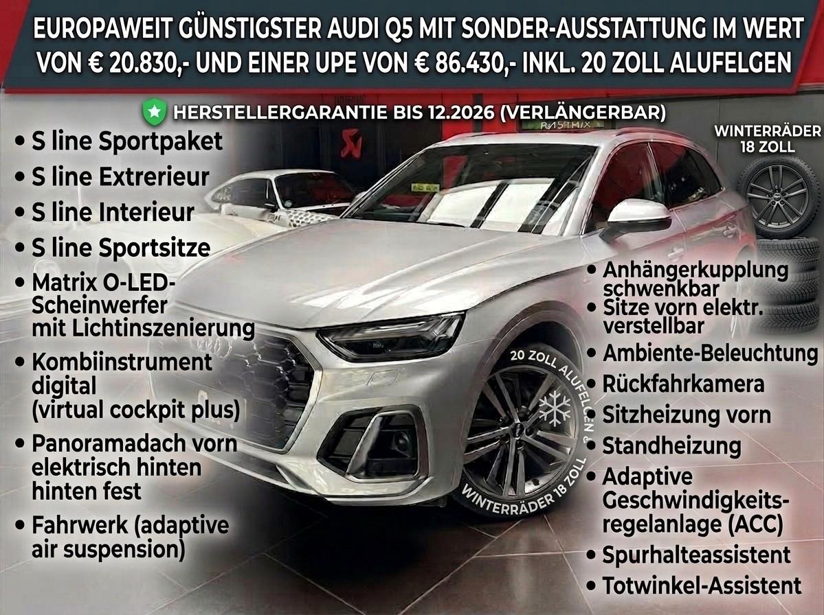Audi Q5|S-line|Matrix|Pano|Luft|AHK|ACC|StdHzg|Virtua