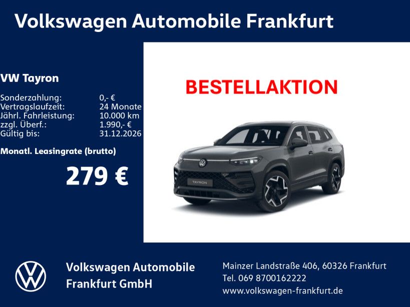 Volkswagen Tayron R-Line 1,5 l eTSI 110 kW (150 PS) | To