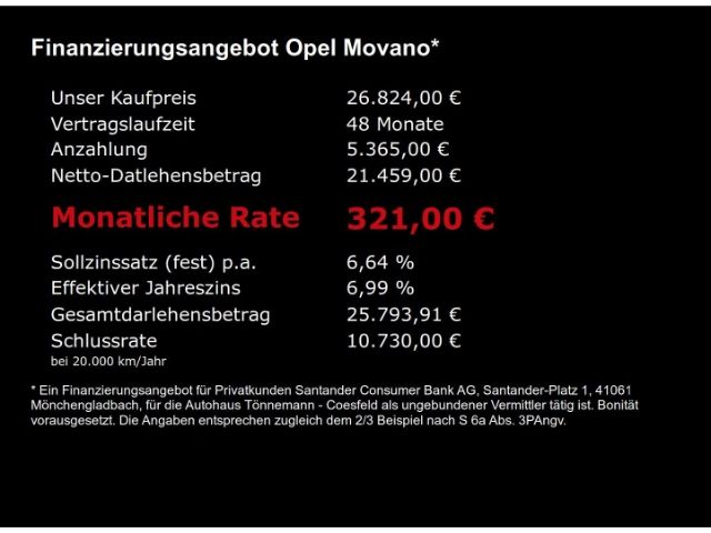 Movano C CARGO FACELIFT L2H2 3,5T+NAVI+DIGITALER