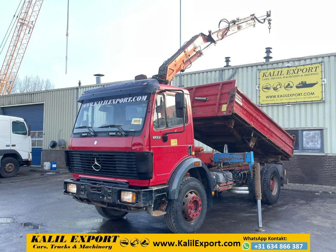 Mercedes-Benz SK 1722 Kipper + Crane V6 Big Axle Full Steel Su