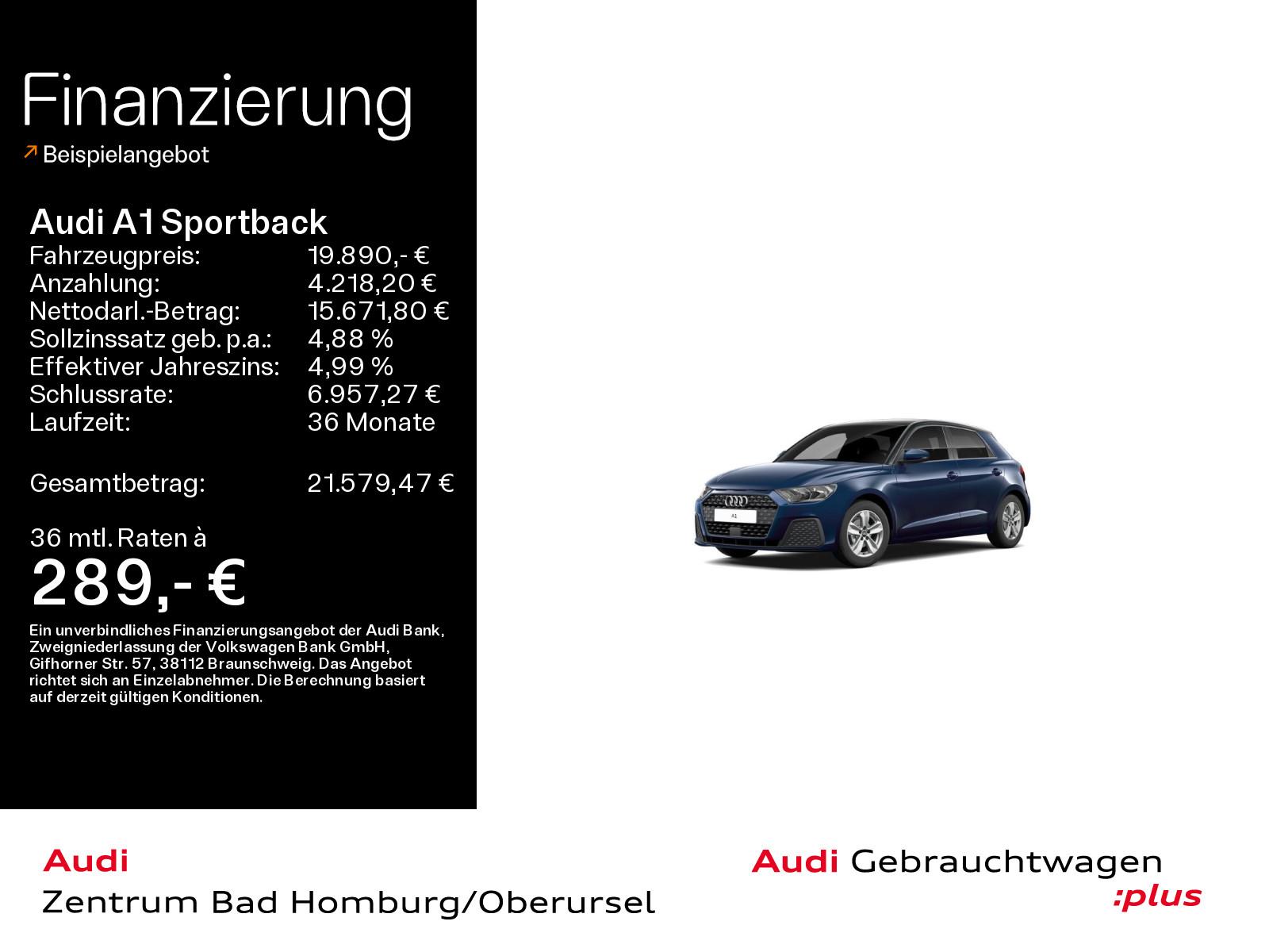 Audi A1 Sportback 25 TFSI S line*Alu*PDC*Audi Connect