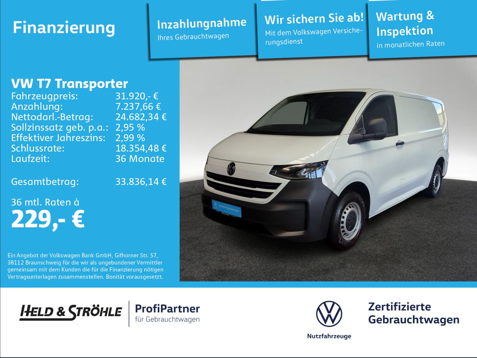 Volkswagen T7 Transporter Kasten 2.0 TDI KR AHK LED KAM HFT