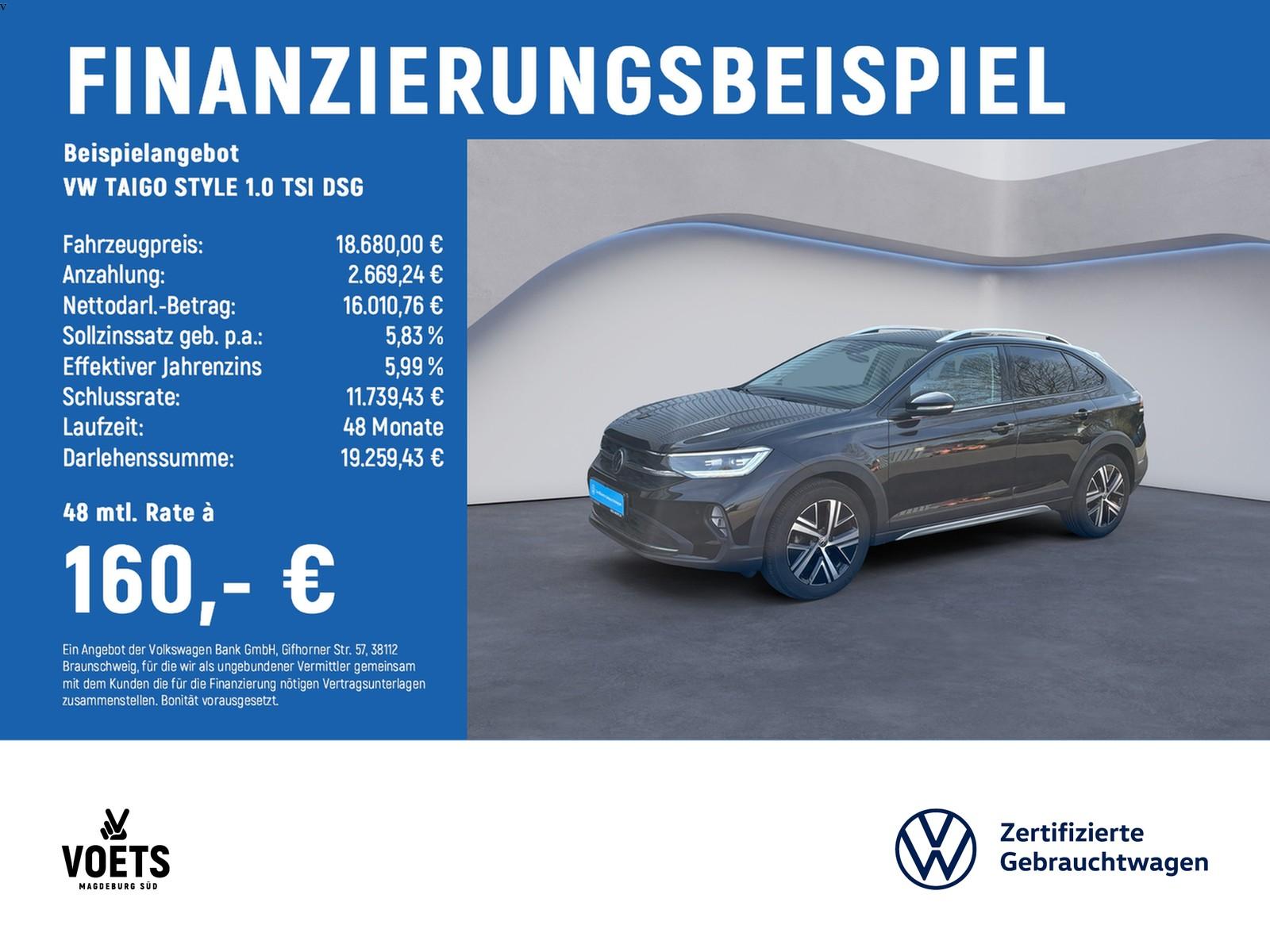 Volkswagen TAIGO STYLE 1.0 TSI DSG IQ-LIGHT+NAVI+ACC
