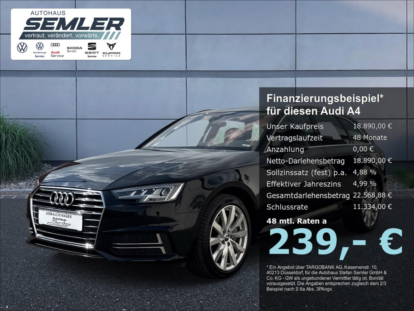 Audi A4 Avant 40 TDI design B&O MATRIX NAVI E-HKP GRA