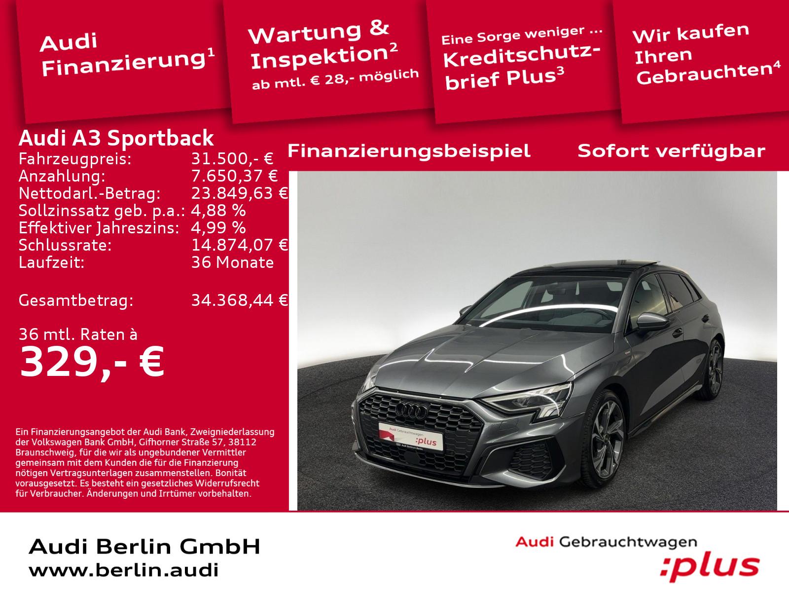 Audi A3 Sportback S line 40 TDI qu.S tr. STDHZG PANO