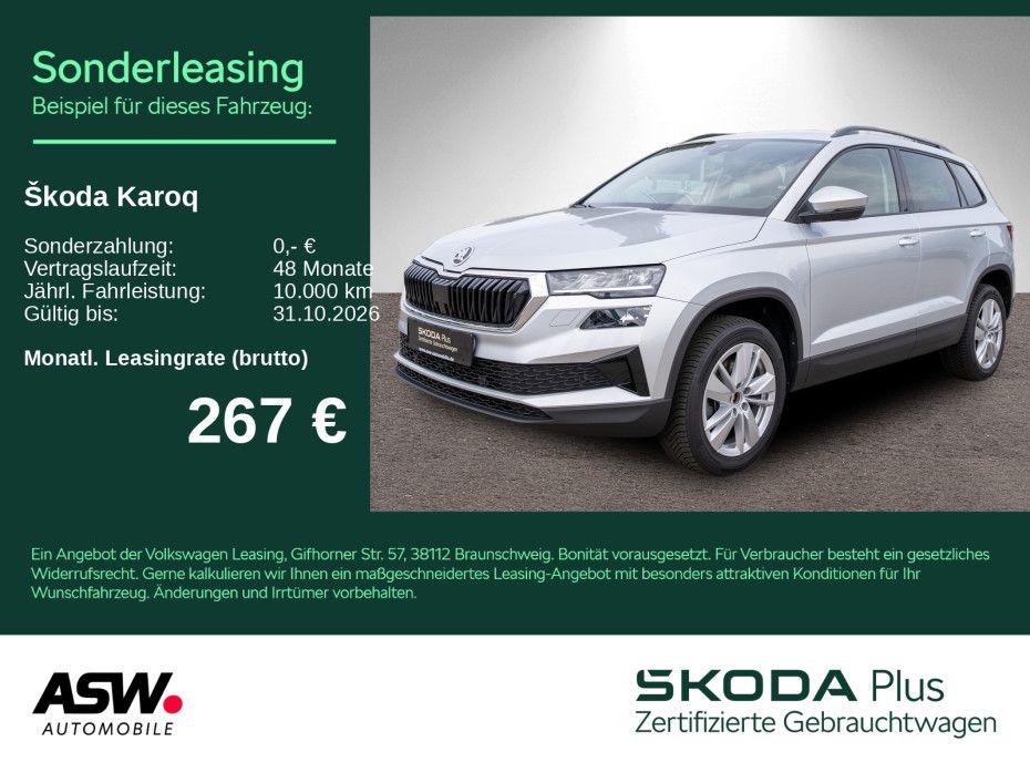 Skoda Karoq Selection 1.5 TSI DSG LED Navi RFK ACC SHZ