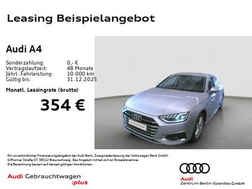 Audi Leasingangebot: Audi A4 Lim. 40 TFSI Adv. S tronic *NAV+*R-CAM*SHZ*