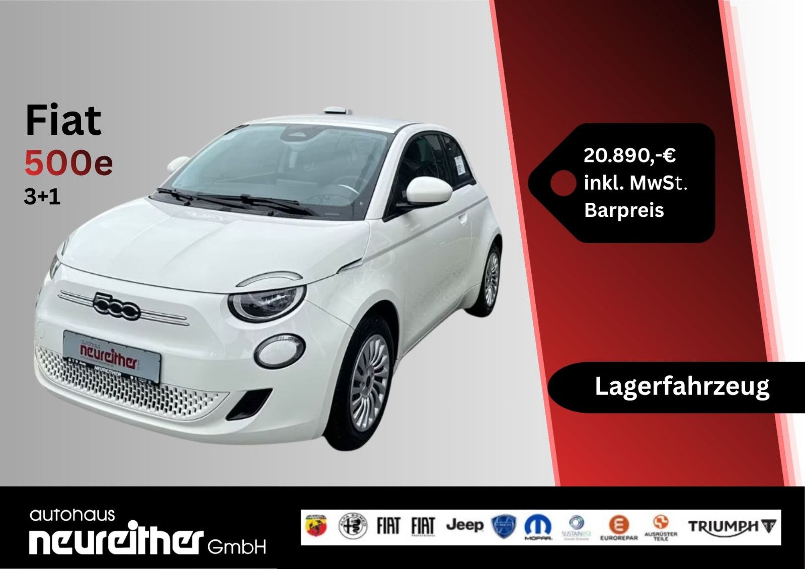 Fiat 500e 3+1