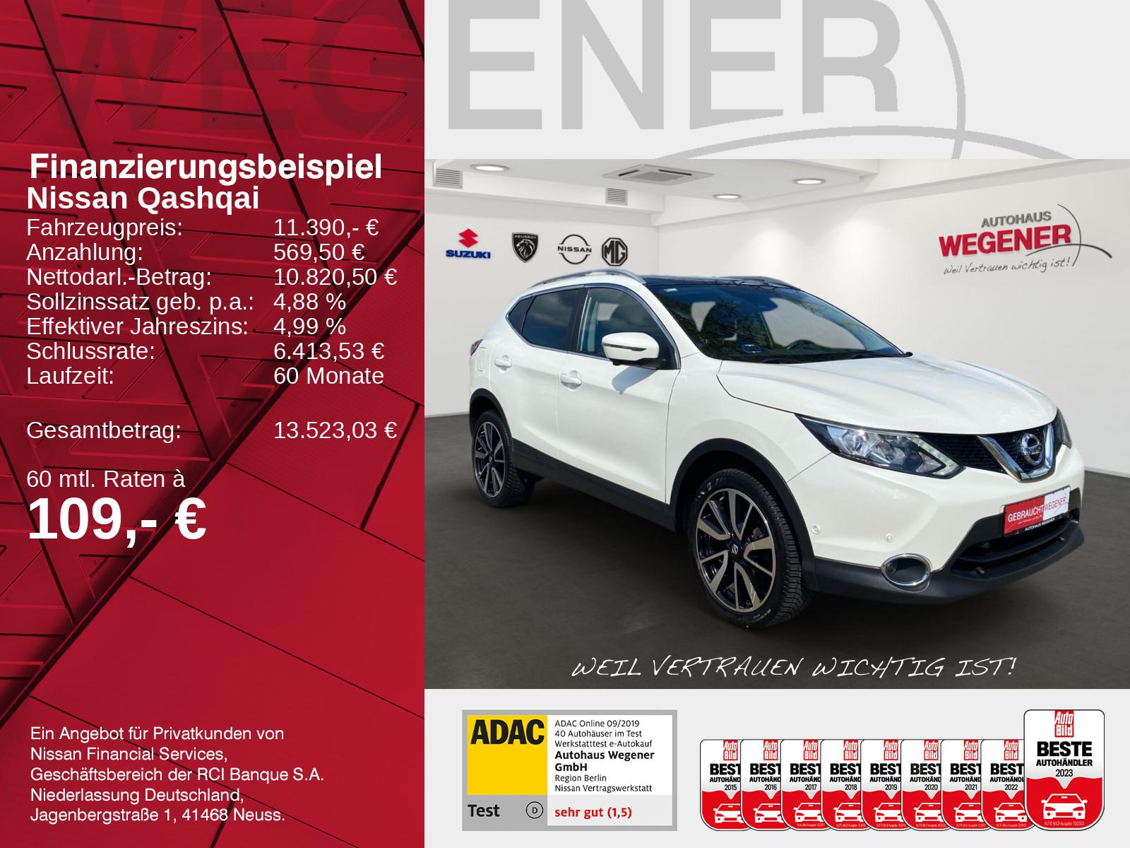 Nissan QASHQAI Tekna 1.5dCi Safety+I-PA Glasdach EURO6