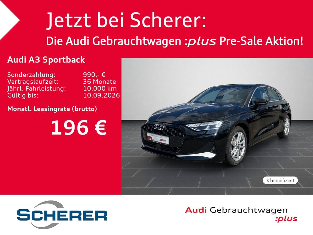 Audi A3 Sportback Advanced TDI S tronic RFK LED SHZ M