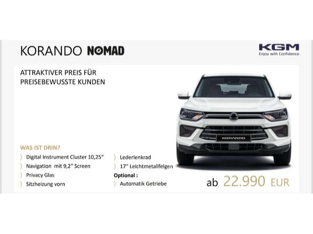 Fahrzeugabbildung KGM Korando 1.5 Nomad Automatic*Navi*17`Alu*PDC*SH