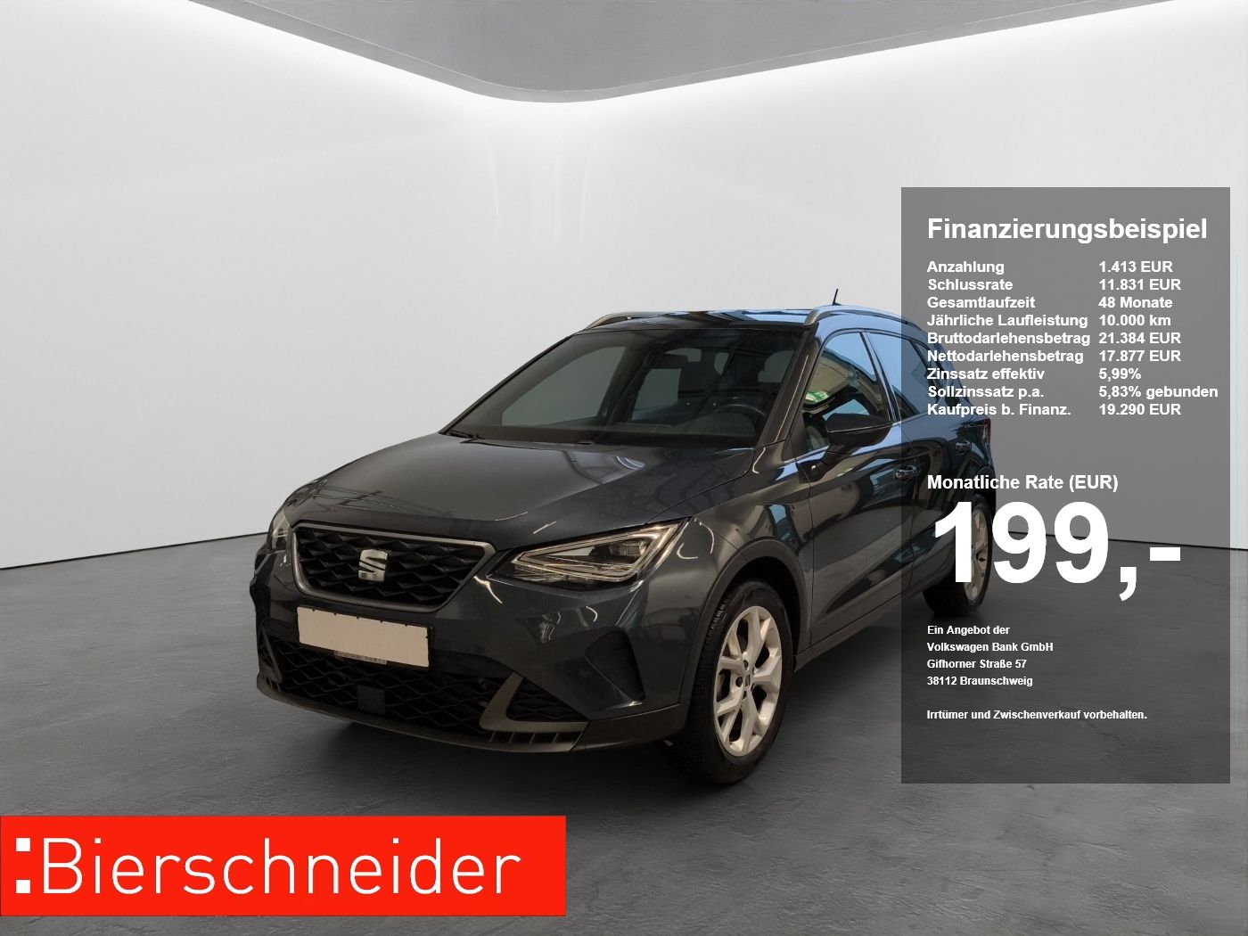 Seat Arona 1.0 TSI DSG FR LED+NAVI+17+ACC+SHZ