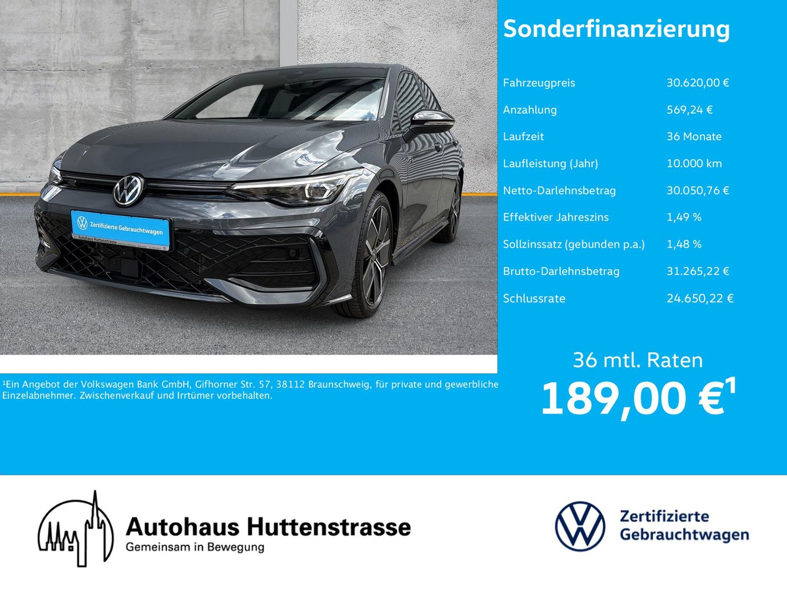 Volkswagen Golf VIII 1.5 eTSI DSG R-Line AHK MATRIX DCC KAM