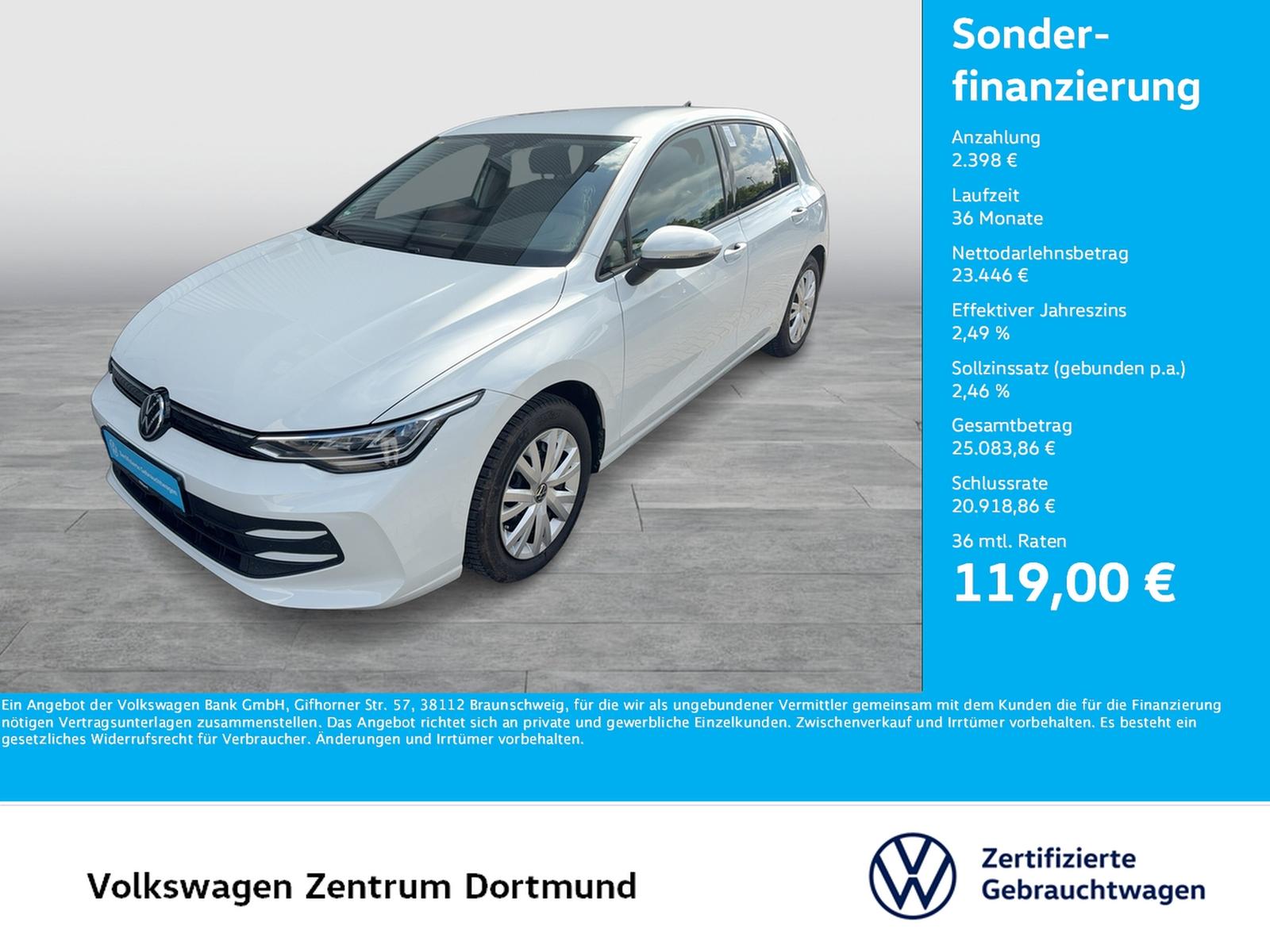 Volkswagen Golf VIII 1.5 eTSI LIFE ACC CARPLAY ALU SITZHEIZ