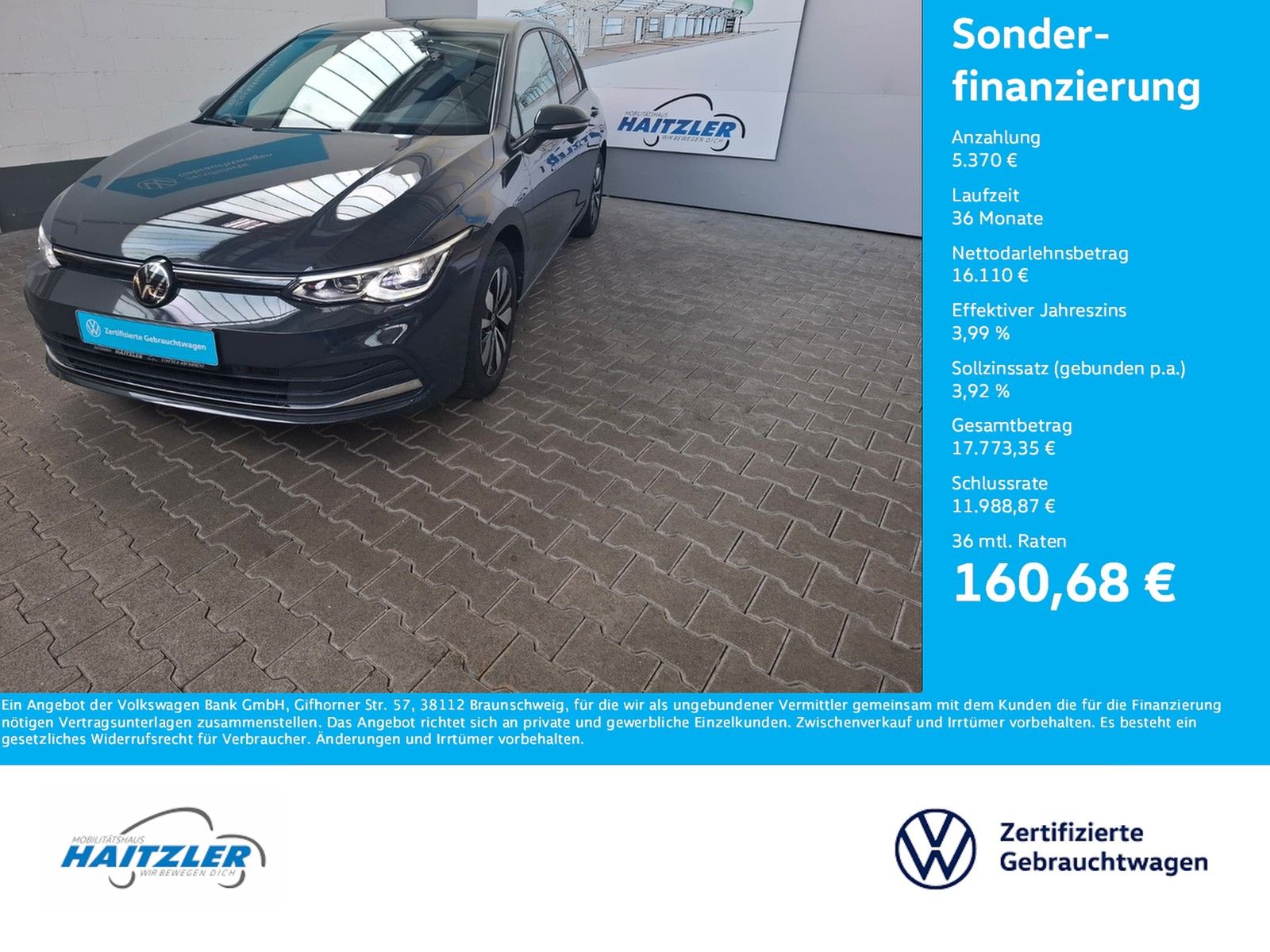 Fahrzeugabbildung Volkswagen Golf VIII Lim. Move 1,0 TSI +Kamera +Sitzheizung