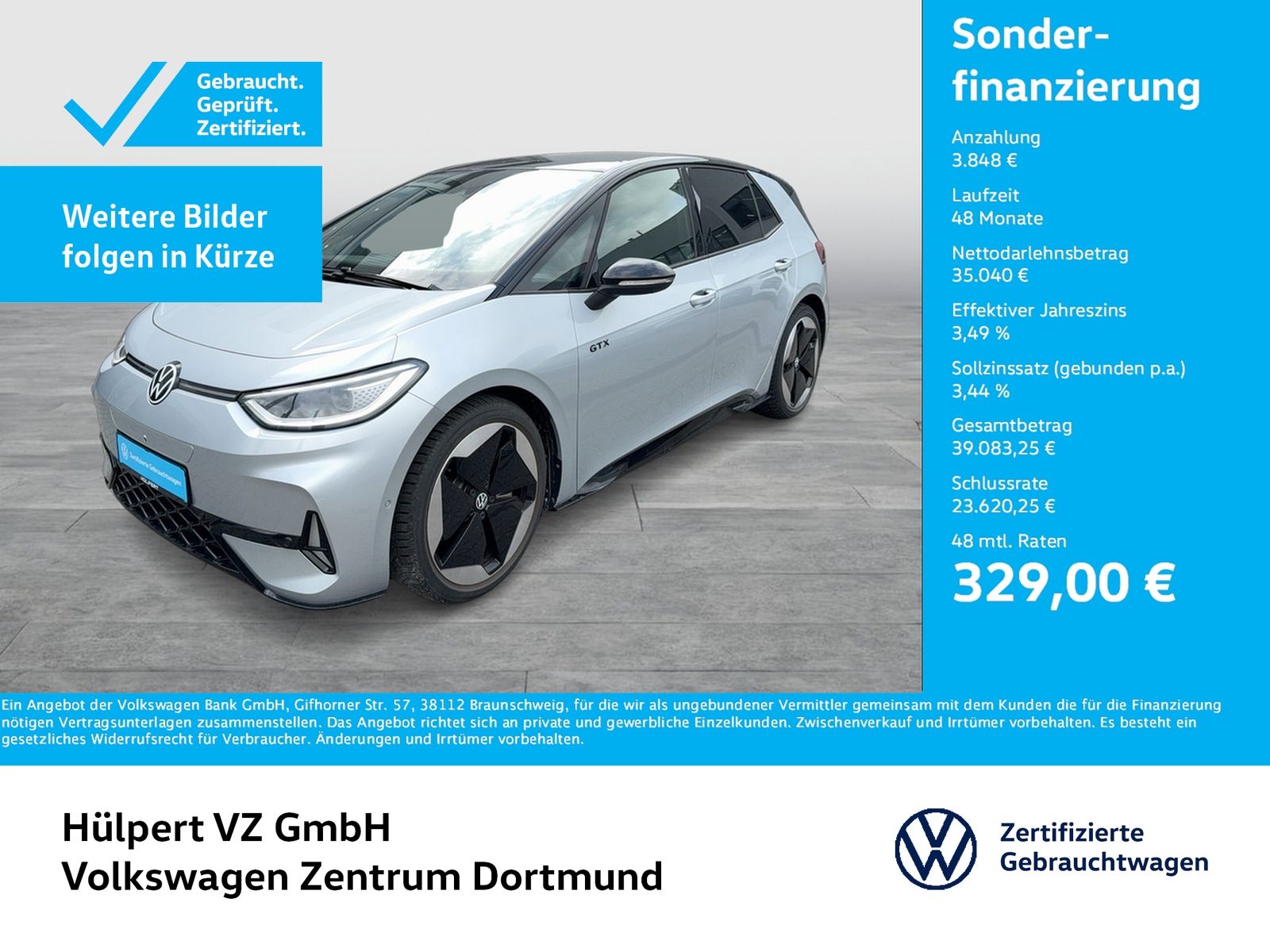 Volkswagen ID.3 GTX WÄRMEPUMPE PANO HARMAN KARDON 360°CAM foto 1
