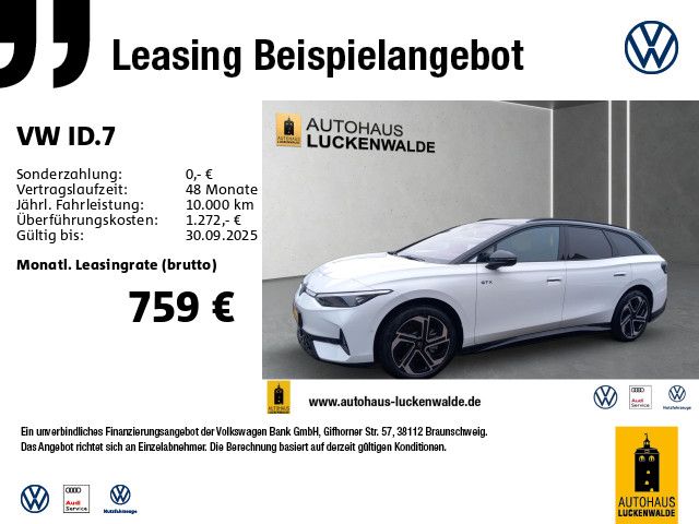 Vorschaubild: VW ID.7 Tourer GTX 4M *IQ-MATRIX*AHK*360°*NAV*ACC* (Fahrzeug-Nr. EW3447LU)