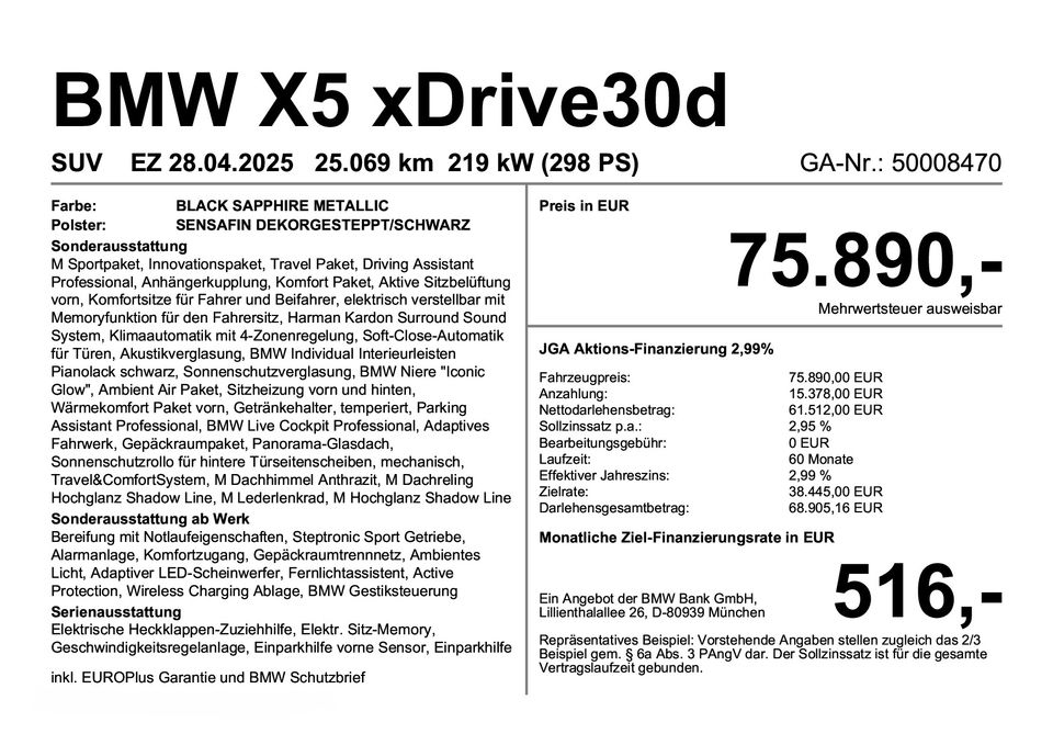 BMW X5 xDrive30d M Sportpaket Innovationsp. Panorama imagem 3