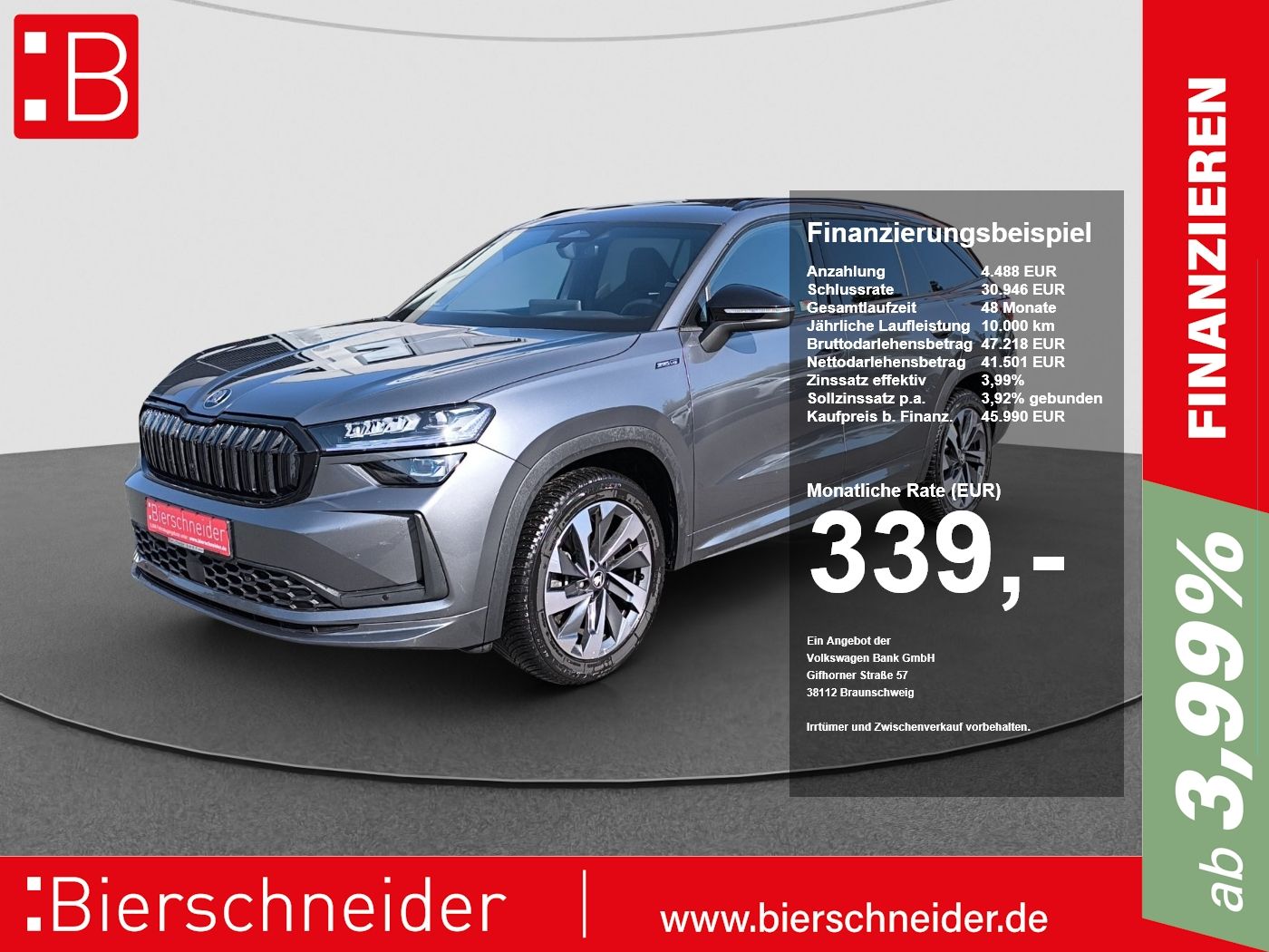Skoda Kodiaq 2.0 TDI DSG 4x4 Sportline AHK HEAD UP RFK