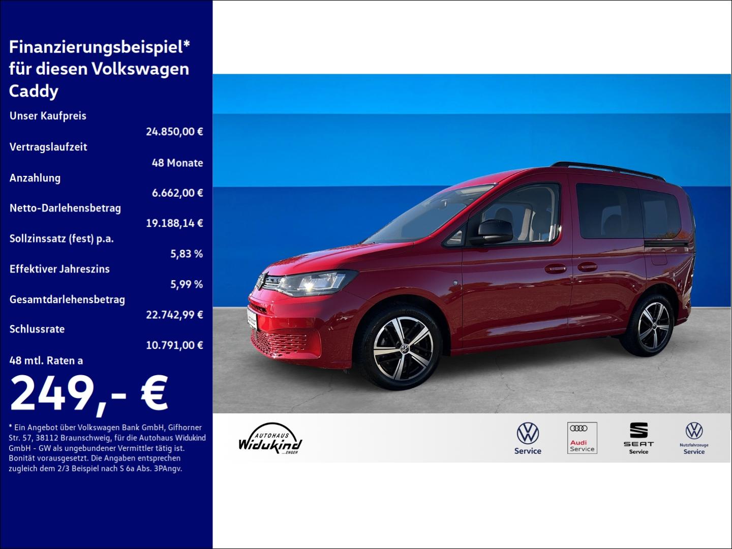 Volkswagen Caddy Life Navi 2-Zonen-Klimaautom Musikstreamin