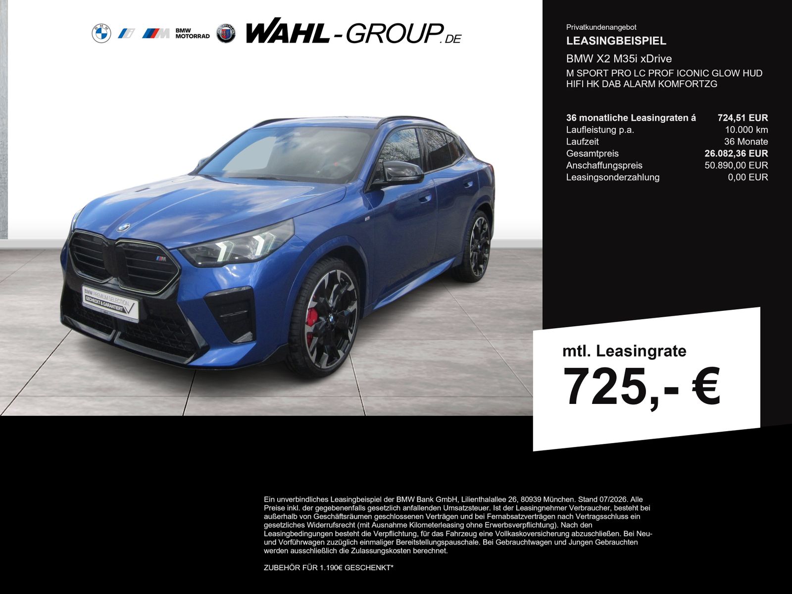 BMW X2 M35i xDrive M SPORT PRO LC PROF ICONIC GLOW H