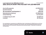 BMW 330e xDrive M SPORT PRO HUD 360° H/K LED MEM - BMW 330 mit Hybrid-Antrieb: Grau