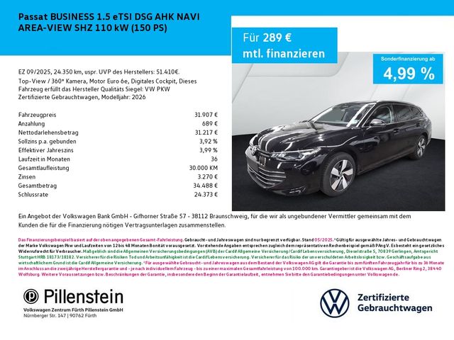 VW Passat BUSINESS 1.5 eTSI DSG AHK NAVI AREA-VIEW