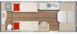 Bürstner Averso Harmony Line 540 TL mit 5 M Dachmarkise - Separate Dusche Wohnwagen Mit