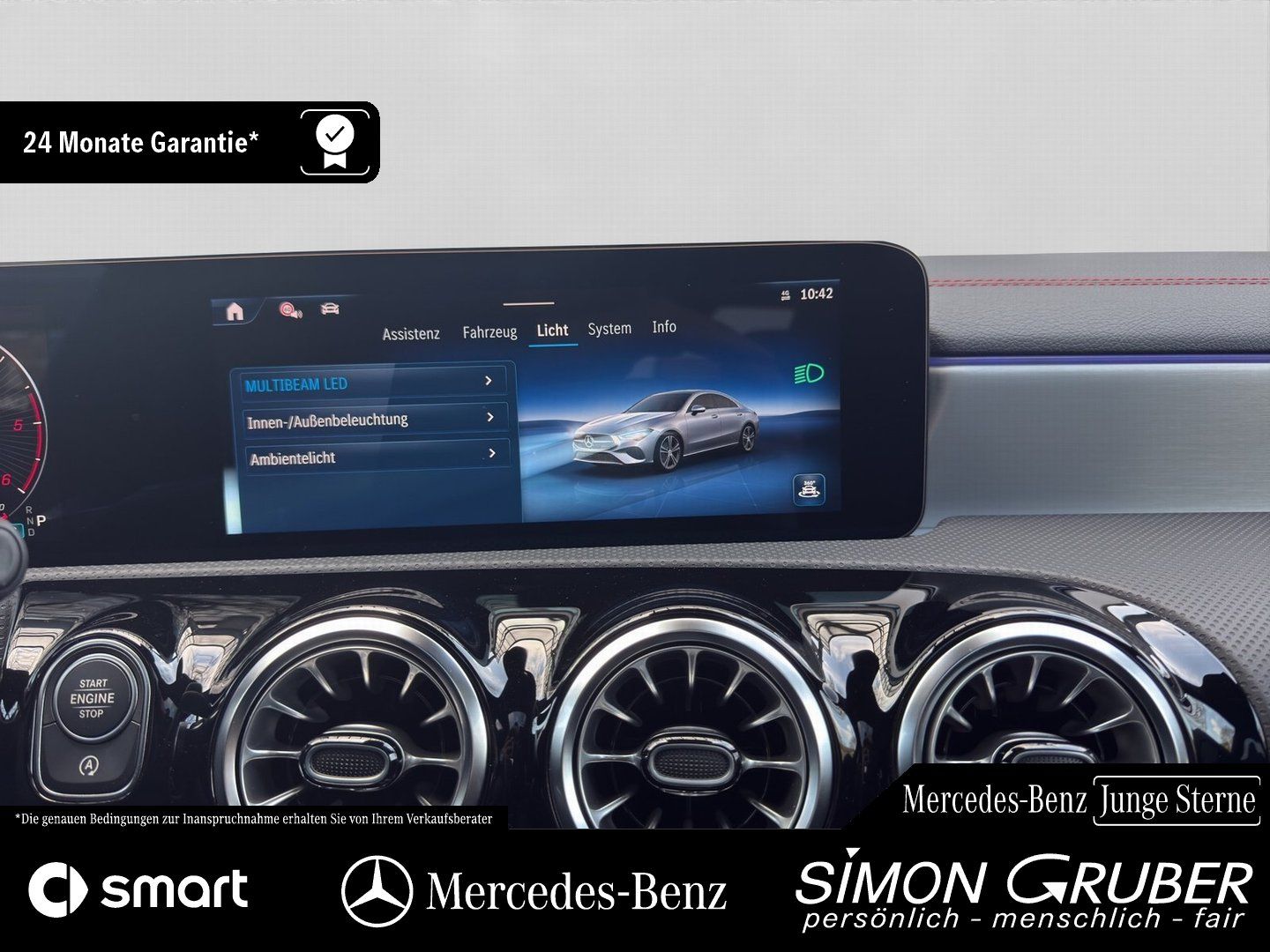 Fahrzeugabbildung Mercedes-Benz CLA 220 d AMG Night Pano Burm MBeam KeyGo 19Zoll