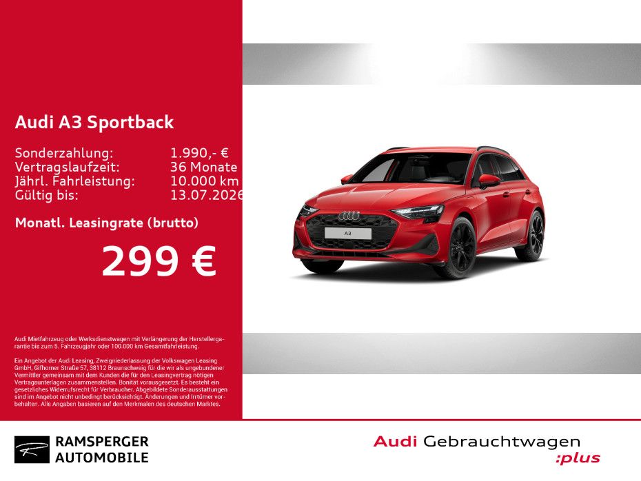 Audi A3 Sportback 40 TFSI e LED ACC Kamera AHK