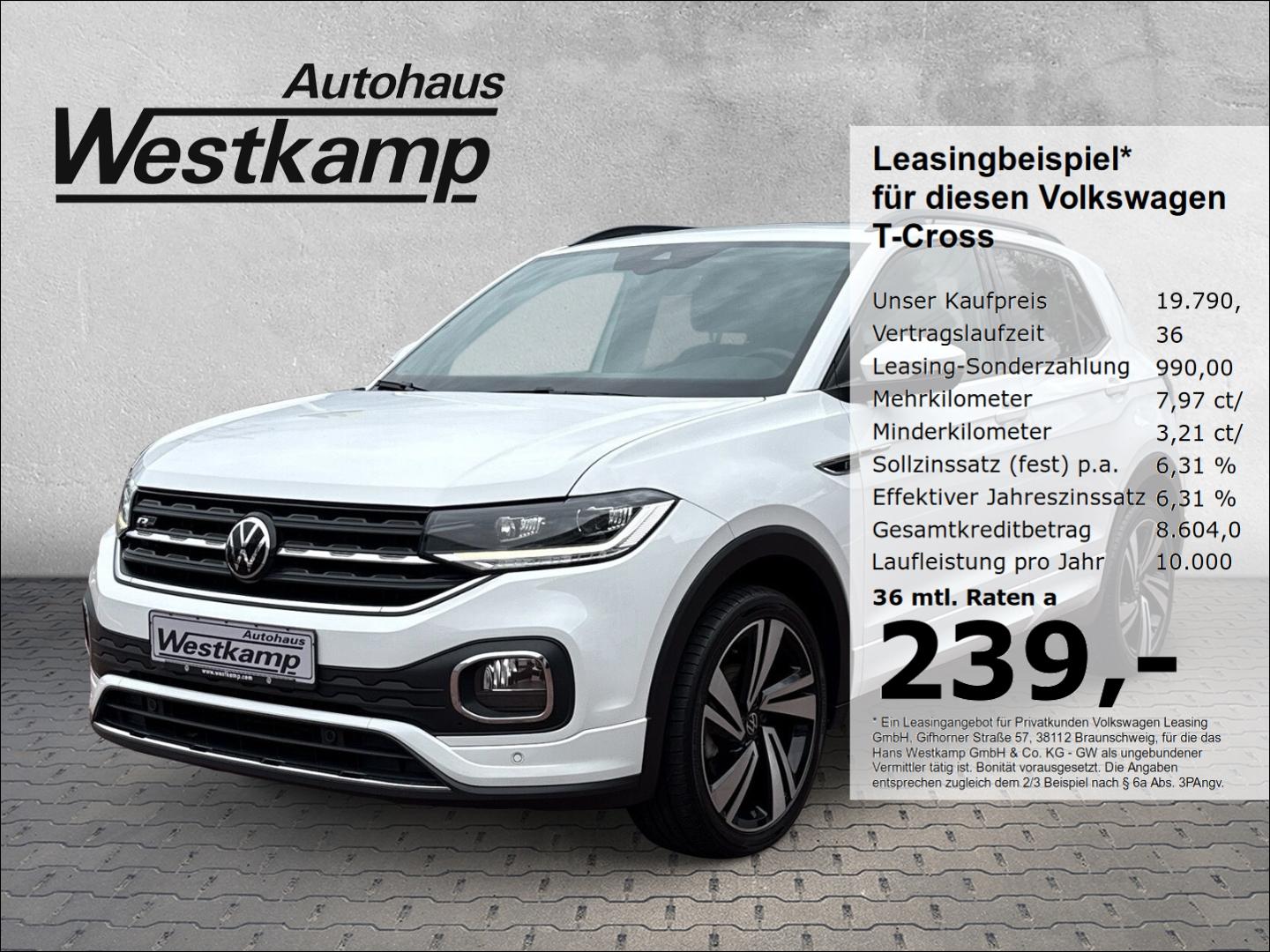 Volkswagen T-Cross R-Line 1.0 TSI DSG Led ACC Navi