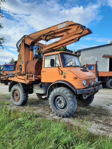 Unimog U 406 AL 20 Rückewagen Holzlader